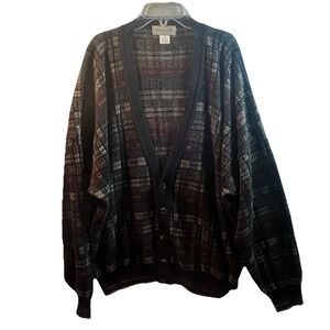 Murano Cardigan Made Italy Wool Blend XL Grandpacore Cottagecore Button Sweater